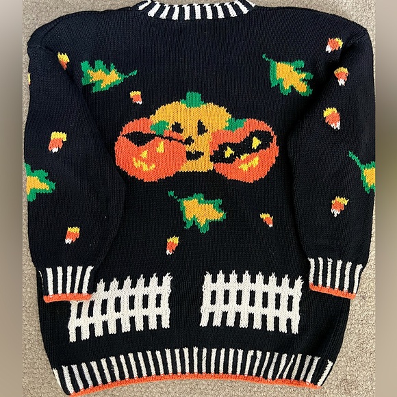 π Vintage Halloween Fall Autumn Sweater Medium - Picture 9 of 9
